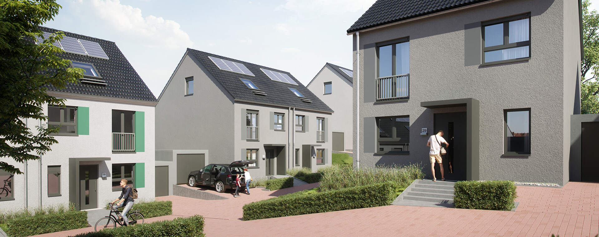Außenansicht eines Neubauprojektes von Bonava in Wülfrath