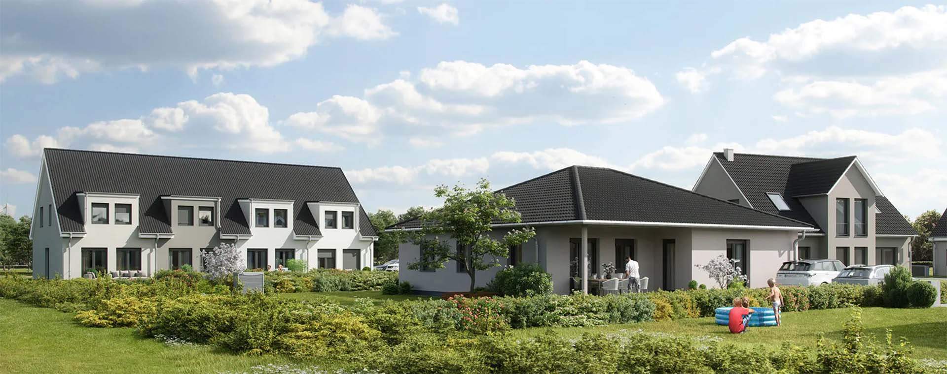 Visualisierung des Neubauprojektes in der Nähe von Rostock