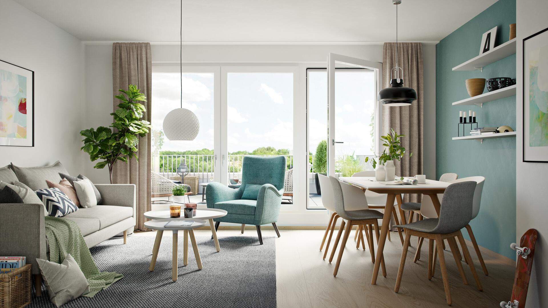Visualisierung einer neu gebauten Wohnung auf Rügen