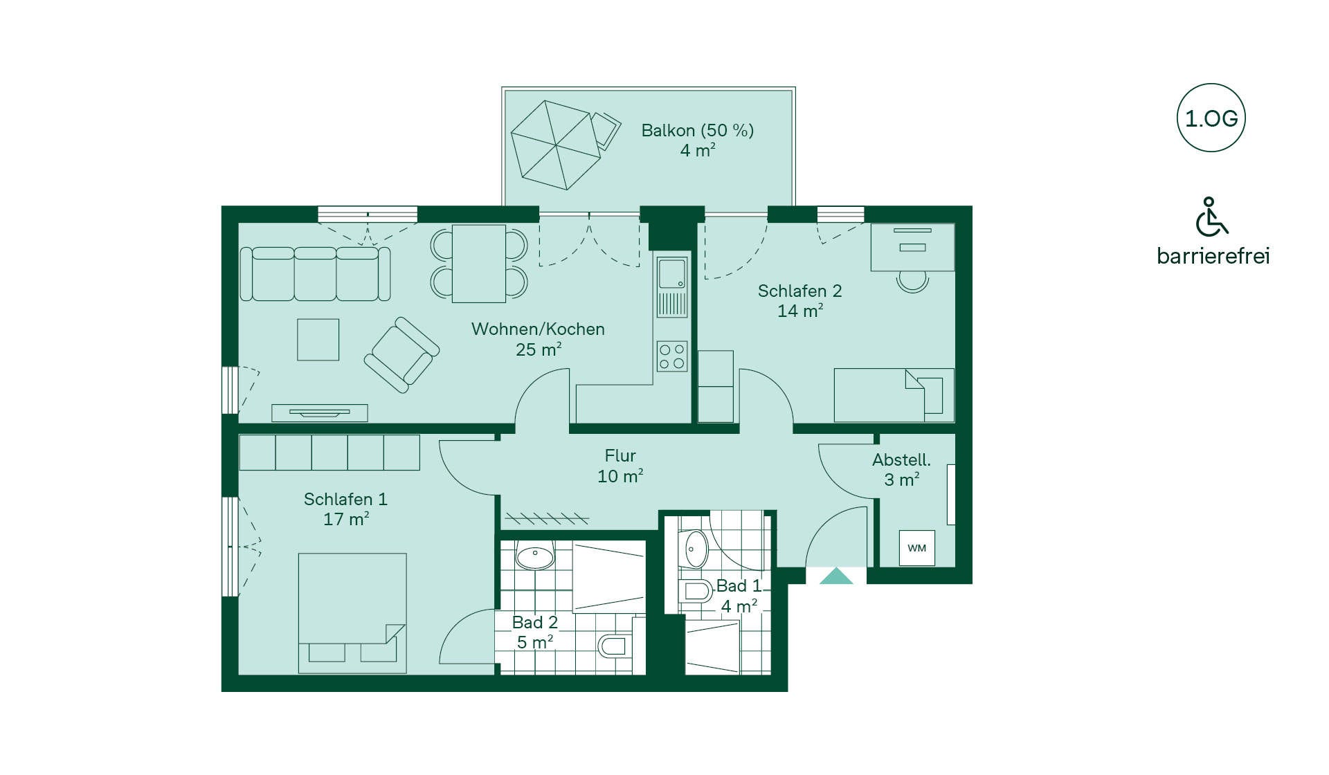 Grundriss der Eigentumswohnung