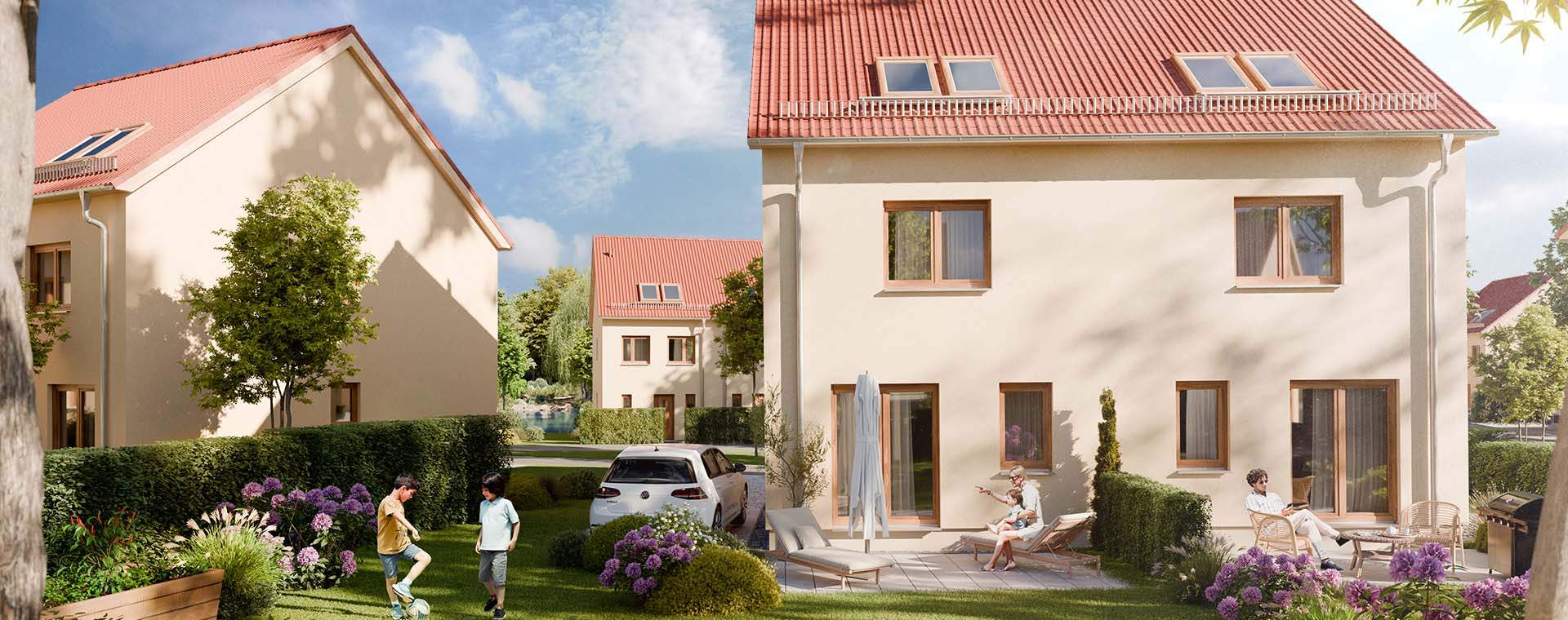 Genießen Sie die Sonne im eigenen Garten! Moderne Doppelhaushälfte mit Platz für Familie und Freunde.