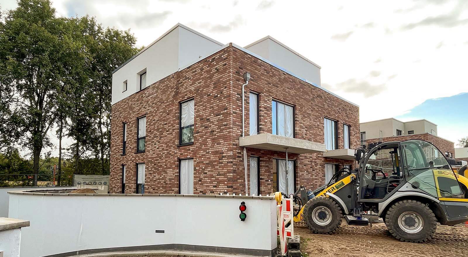 Baustelleneinblick in das Neubauquartier Quittenknick