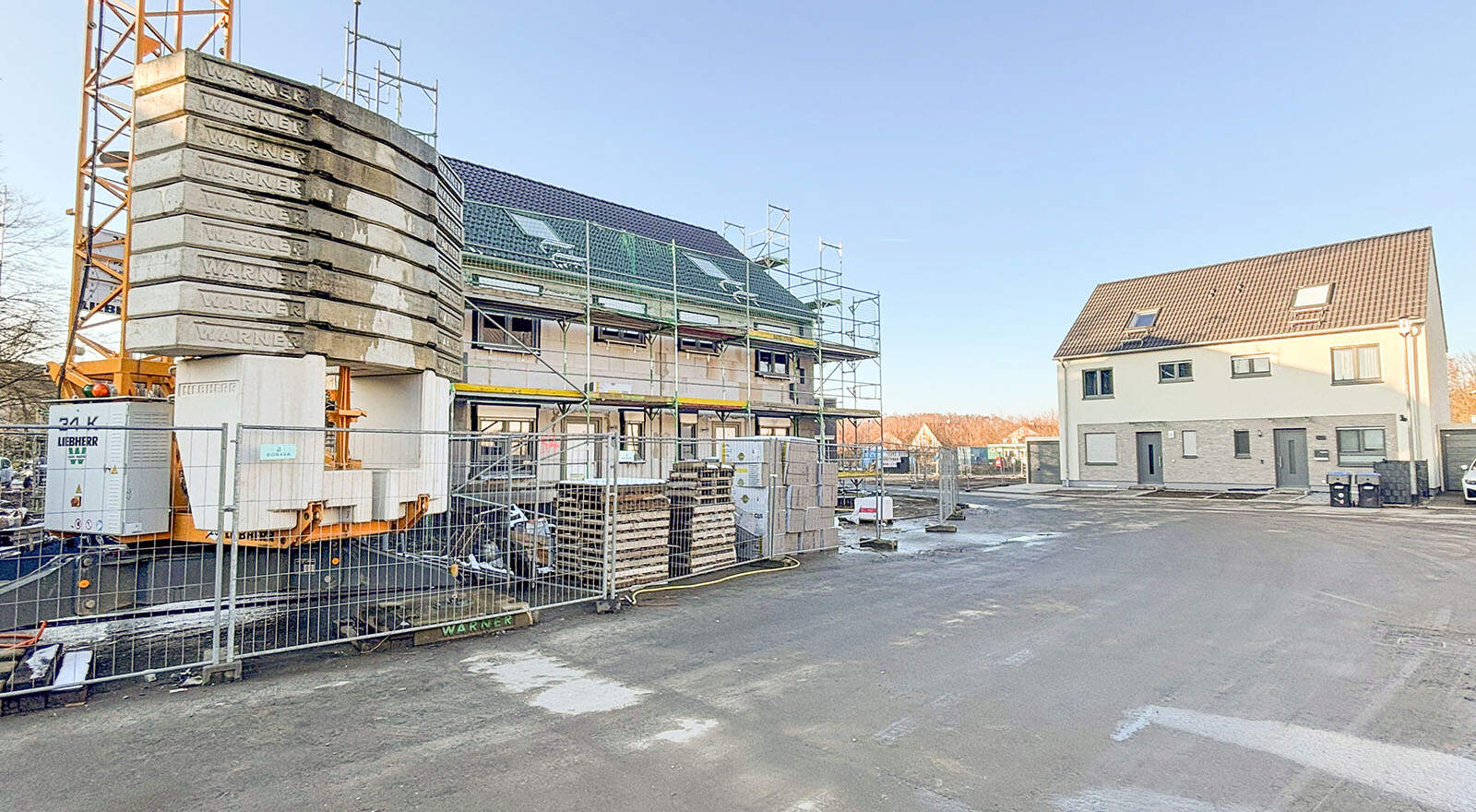 Blick ins Neubauquartier Heidegärten in Bergkamen