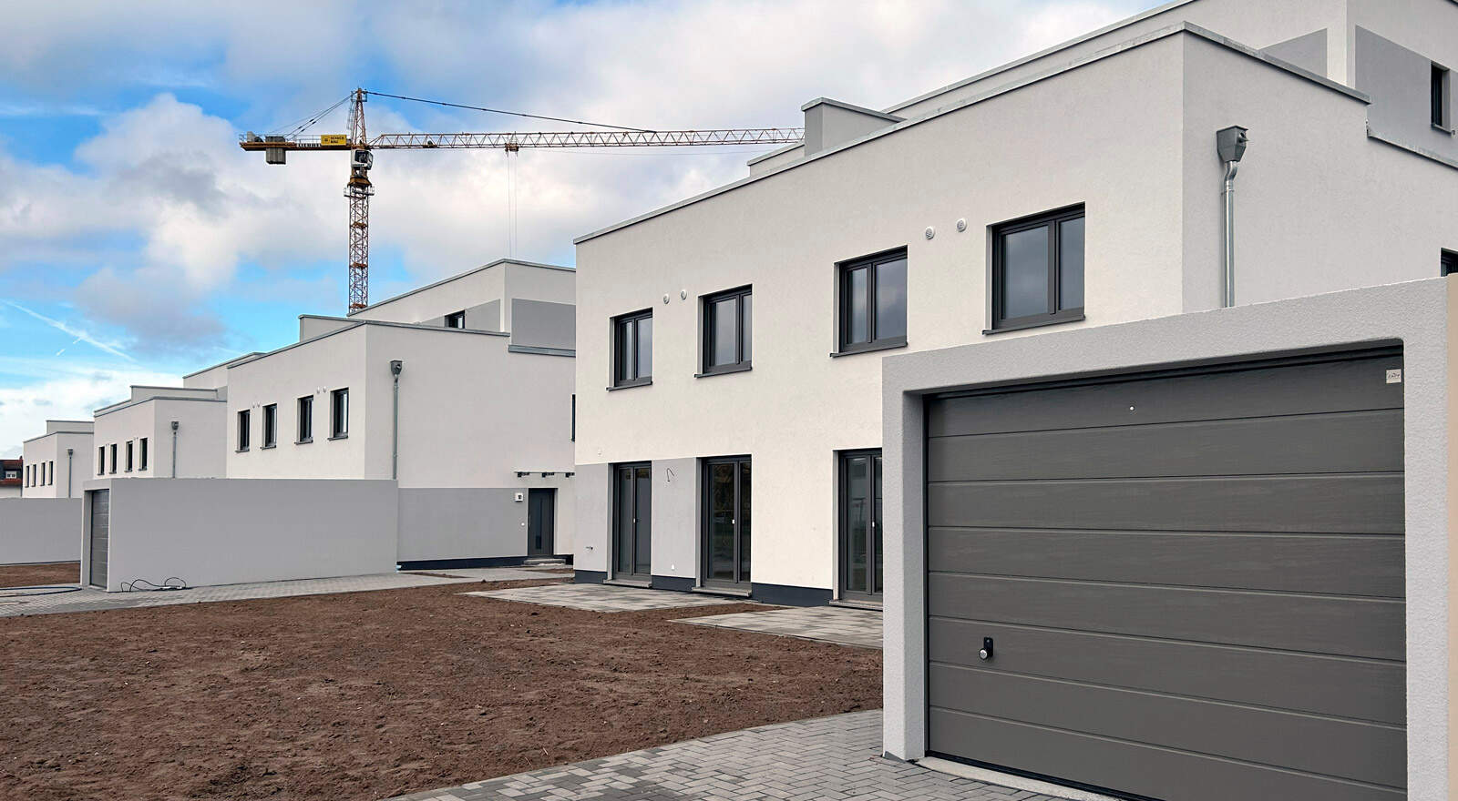 Die Doppelhäuser sind zum Einzug bereit