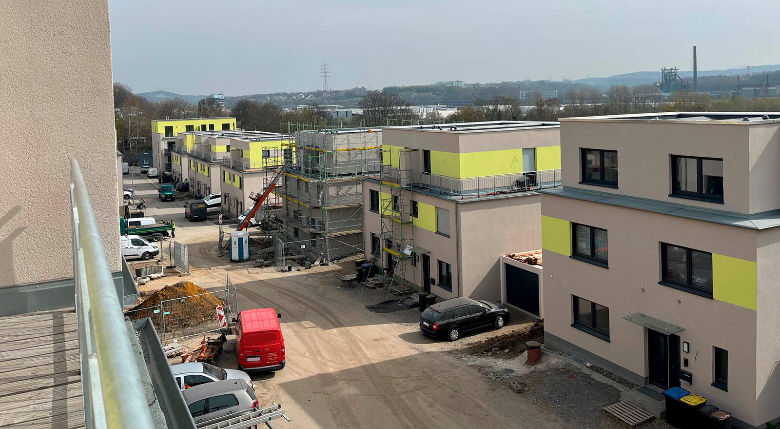 Baufortschritte im Wohnquartier im März 2026