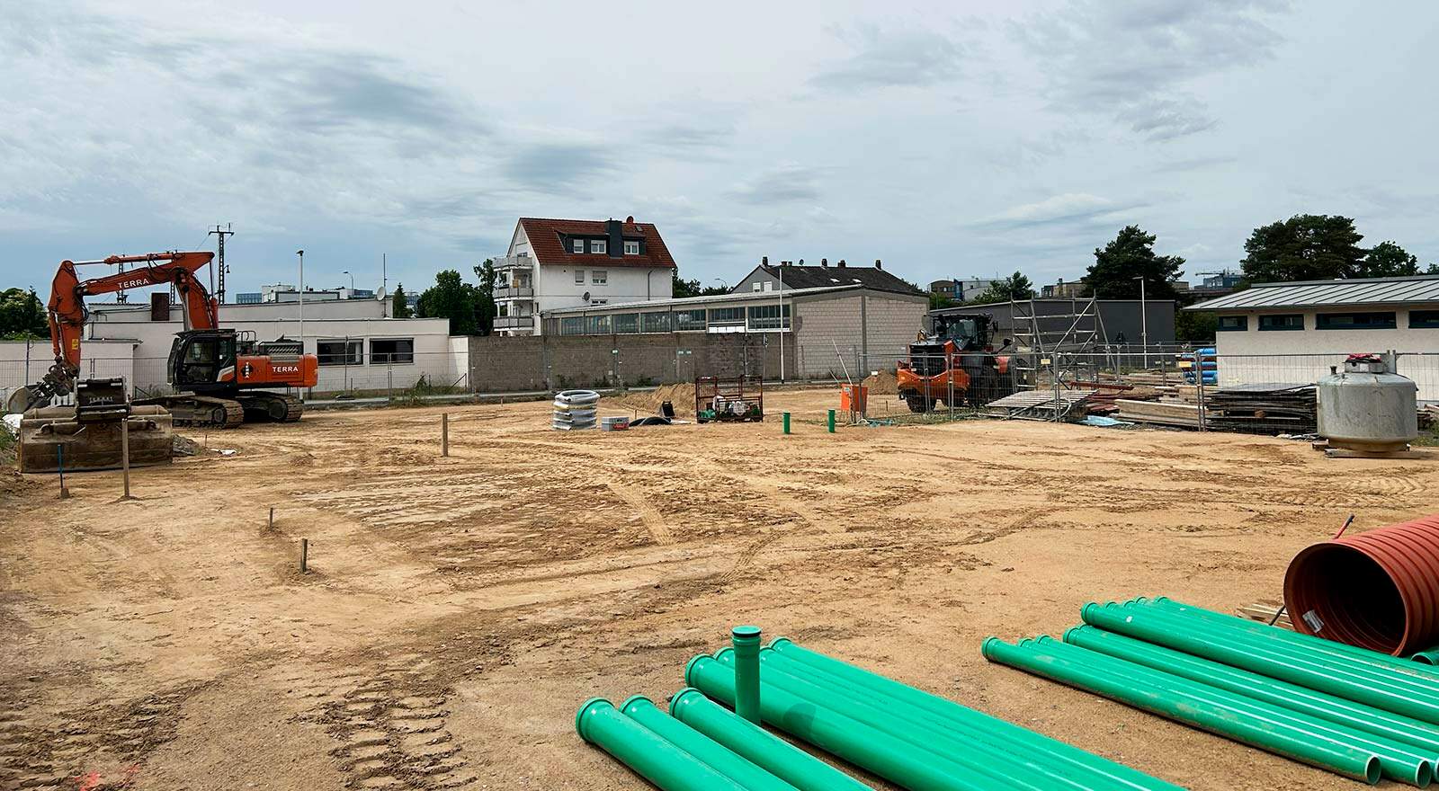 Fortschritte bei den Erd- und Erschließungsarbeiten im Römerquartier