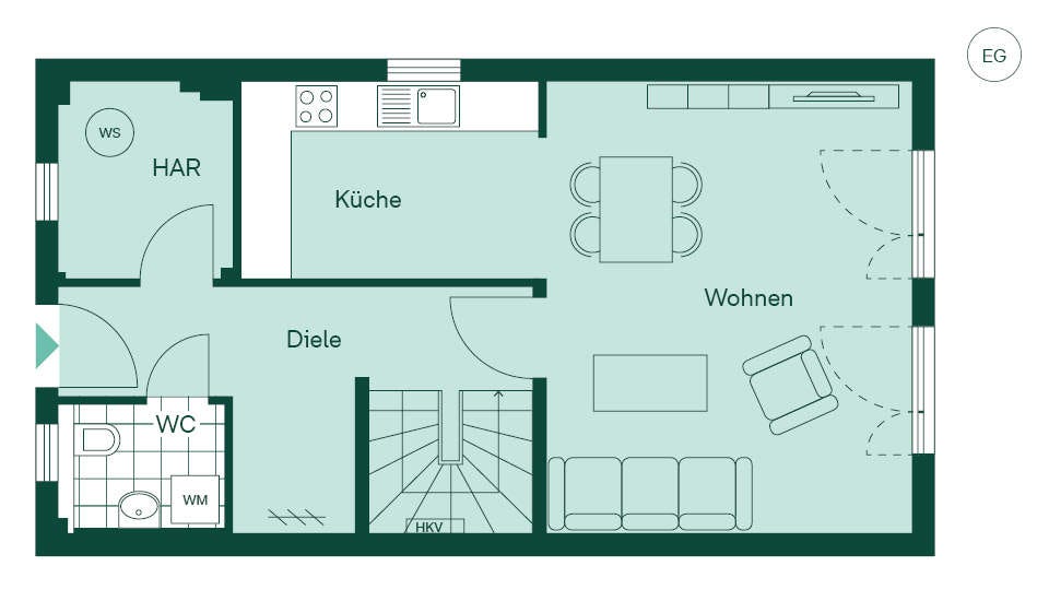 Grundriss Doppelhaus Percival