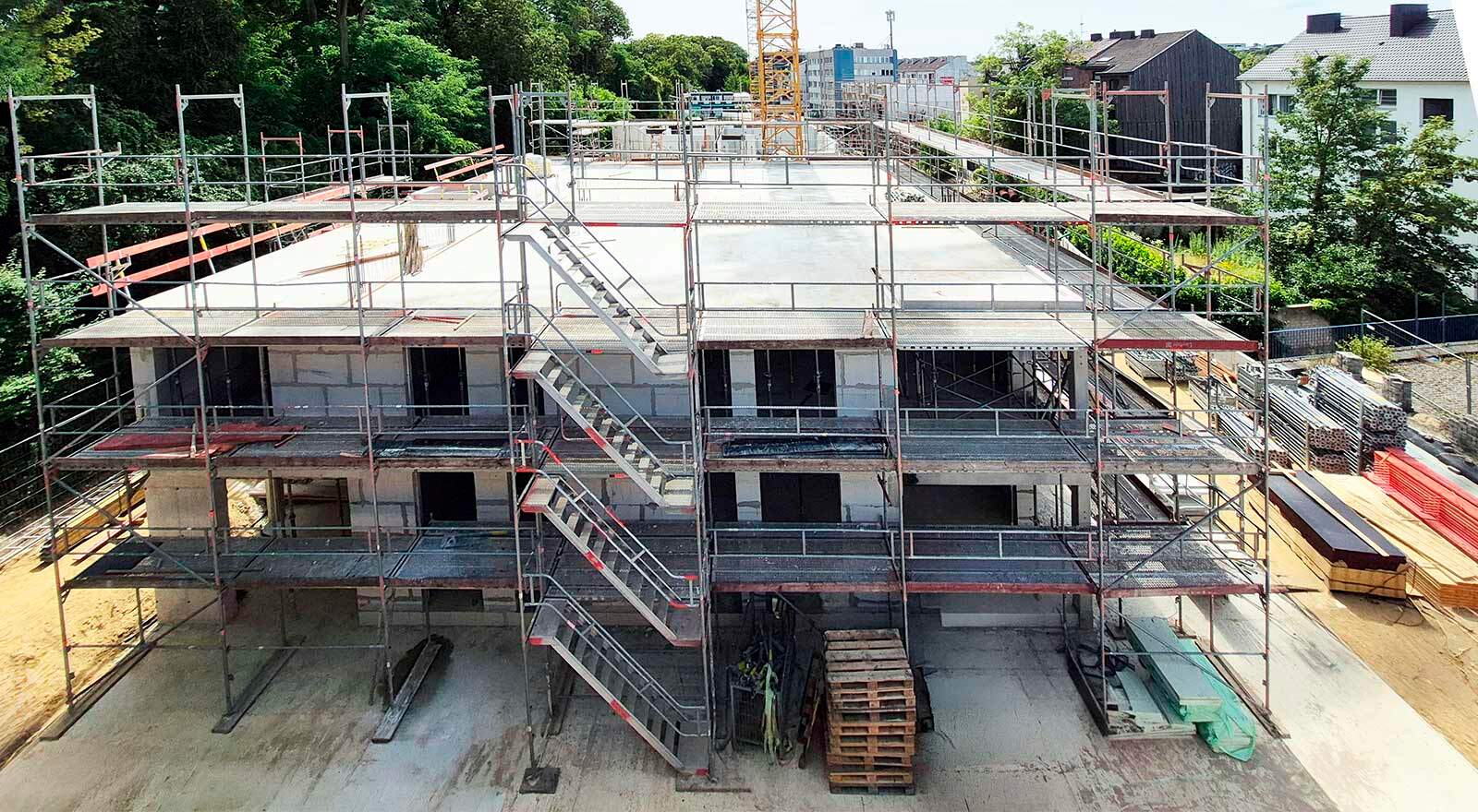 Fortschritt bei den Häusern 1 und 2