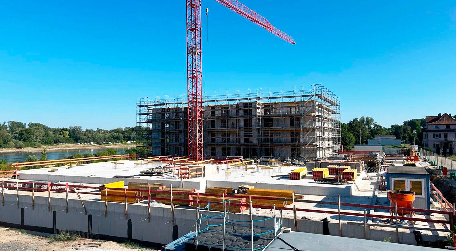 Der Rohbau wächst Etage für Etage