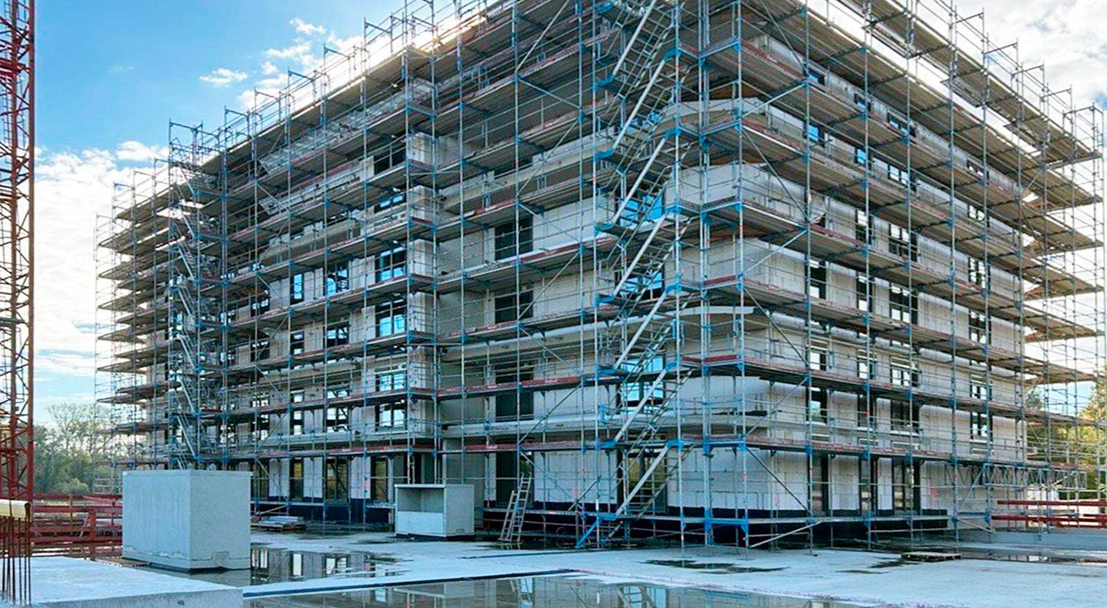 Haus 1 auf der Baustelle im Werftquartier Germersheim