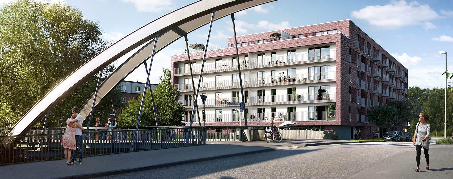 Außenansicht eines Neubauprojektes von Bonava in Hamburg